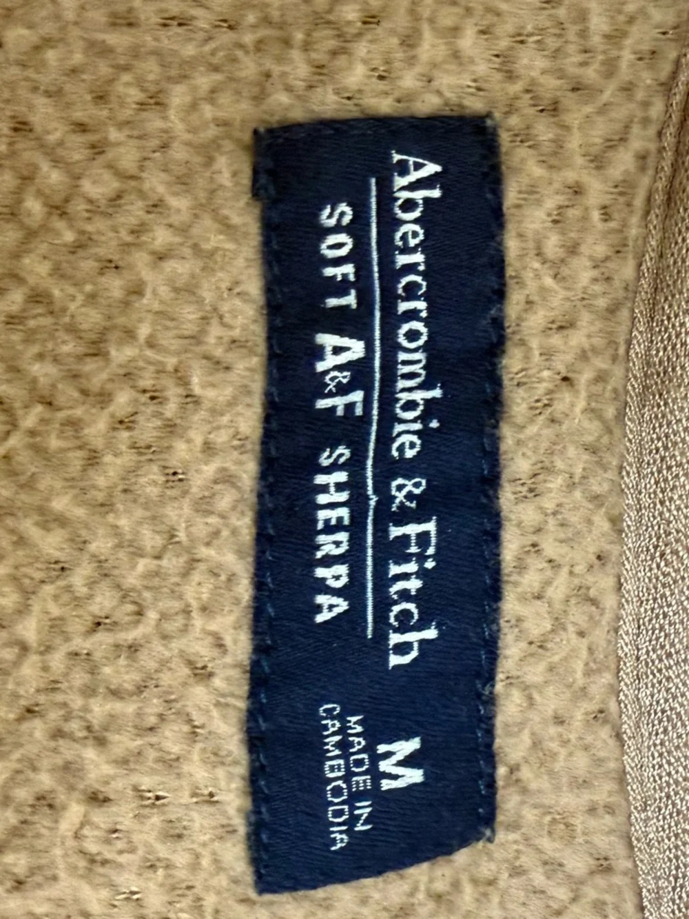 Abercrombie & Fitch Camel Sherpa Crewneck Sweater - Picture 3 of 5